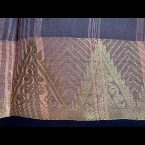 New stunning designer  Handloom 100% cotton taupe gray & gold border saree